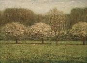 Dwight William Tryon Apple Blossoms France oil painting artist